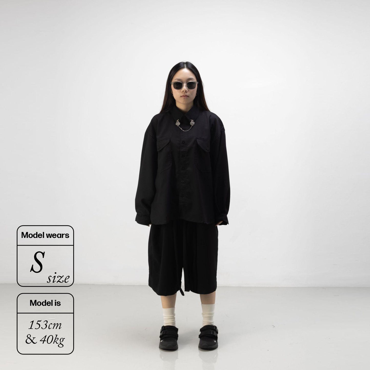 LEDO L/S SEMI WOOL BLACK 