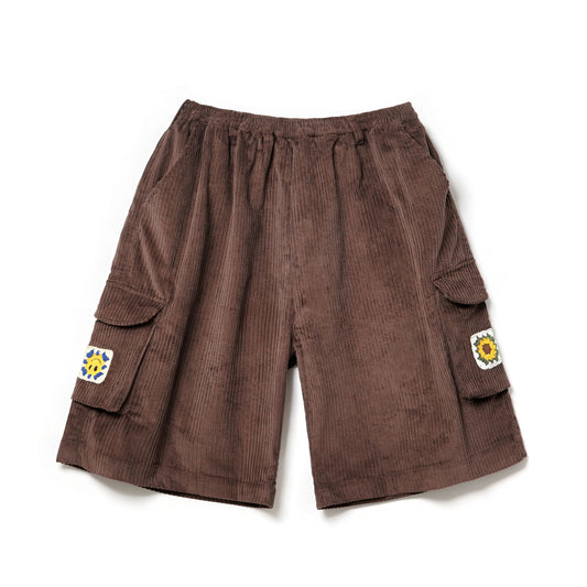 CARGO SHORTS CORDUROY DARK BROWN