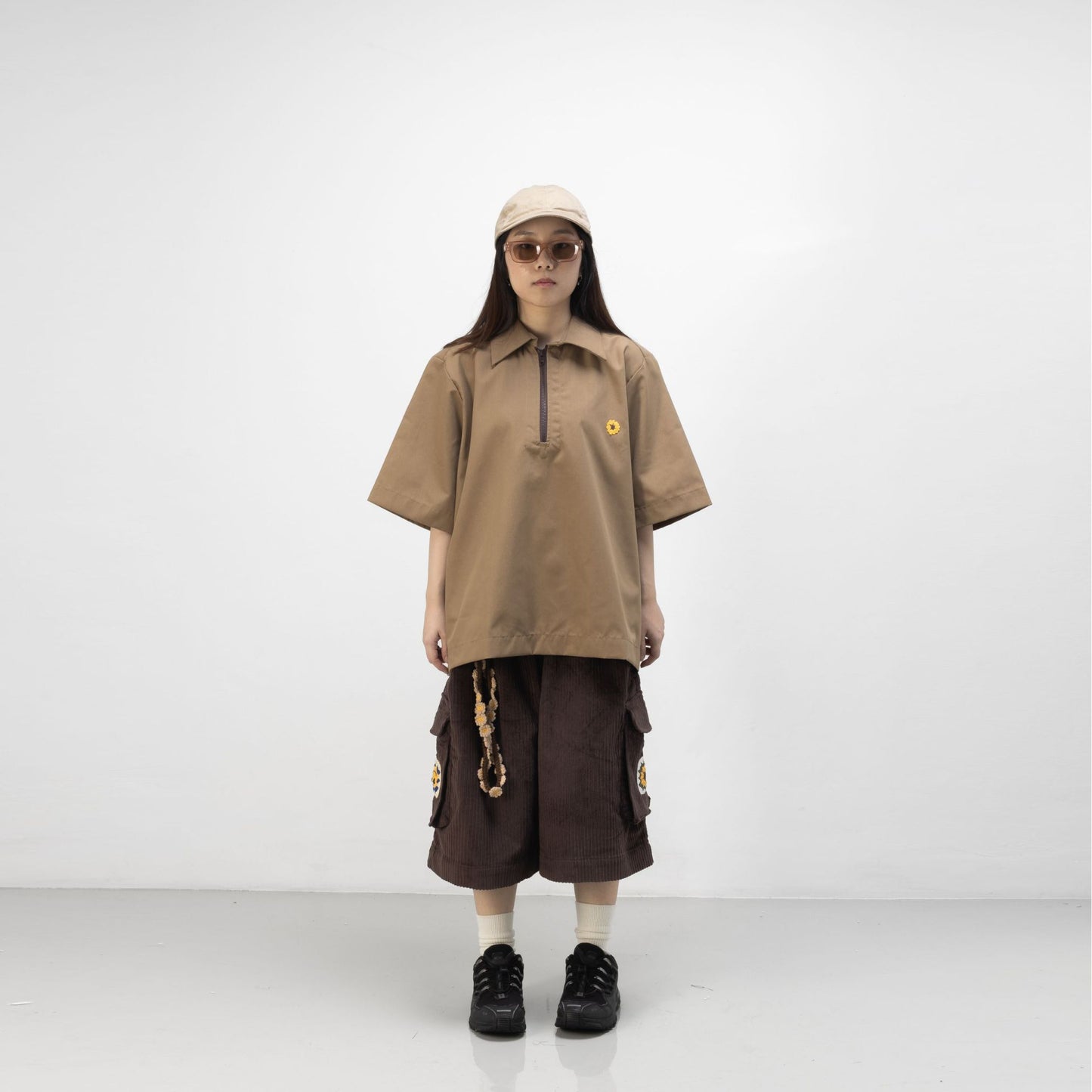CARGO SHORTS CORDUROY DARK BROWN