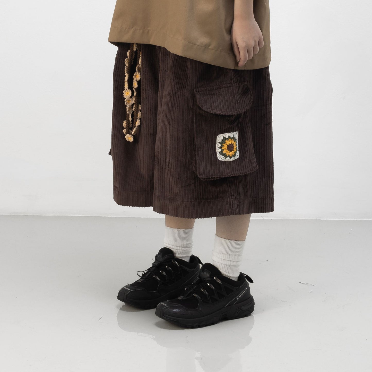CARGO SHORTS CORDUROY DARK BROWN