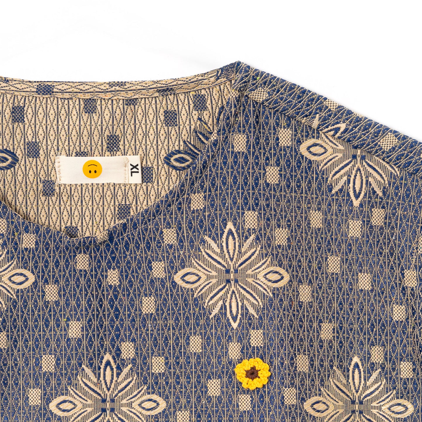 DORU VEST ANTIQUE BLUE CREAM TNOI