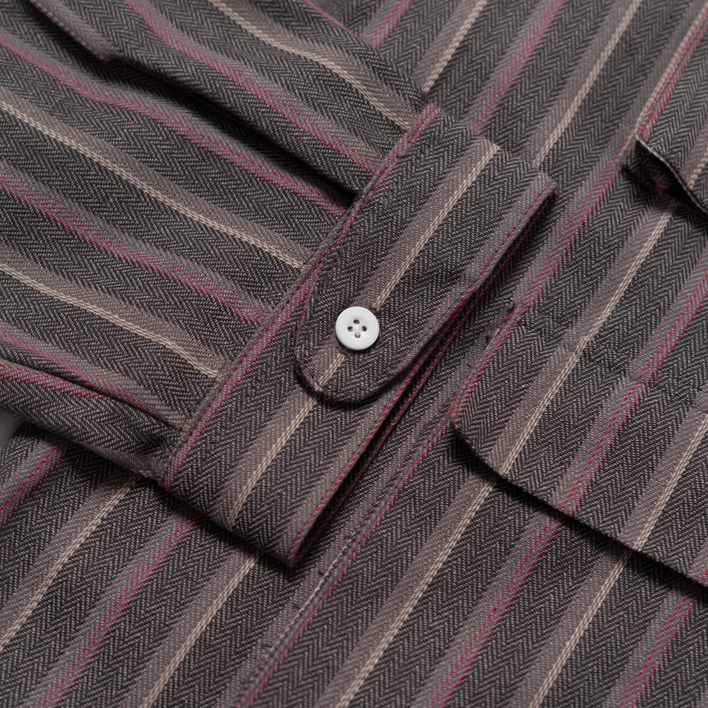 LEPA SHIRT L/S SEMI WOOL STRIPES GRAY