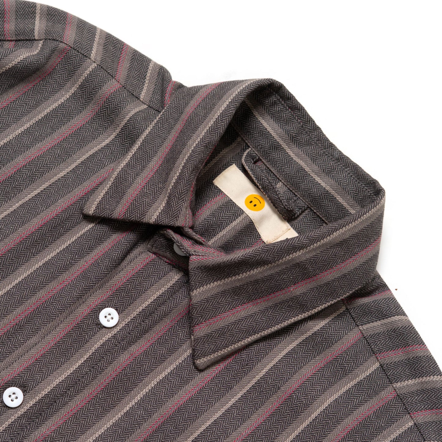 LEPA SHIRT L/S SEMI WOOL STRIPES GRAY