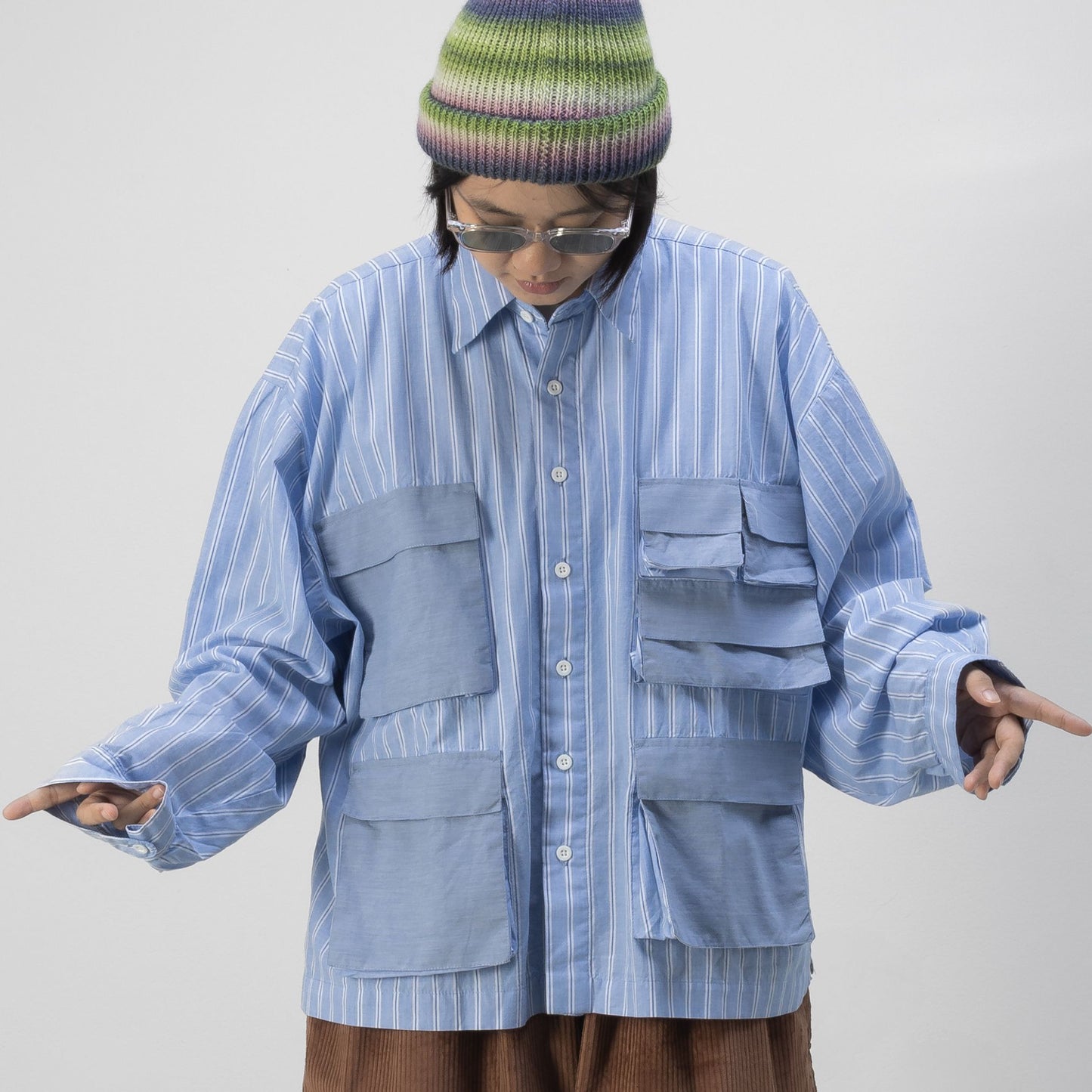 LEPA SHIRT L/S STRIPES BLUE