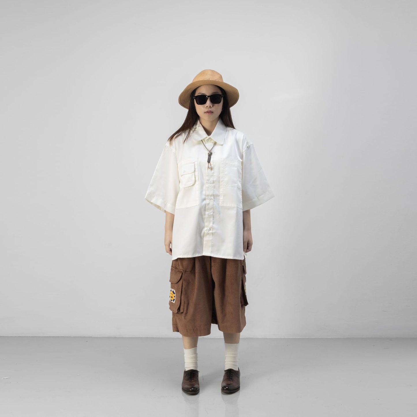 CARGO SHORTS CORDUROY LIGHT BROWN