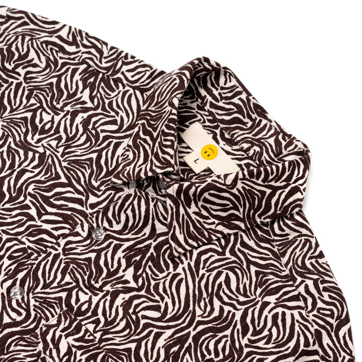 NAKANO SHIRT PATTERN BROWN WHITE TNOI