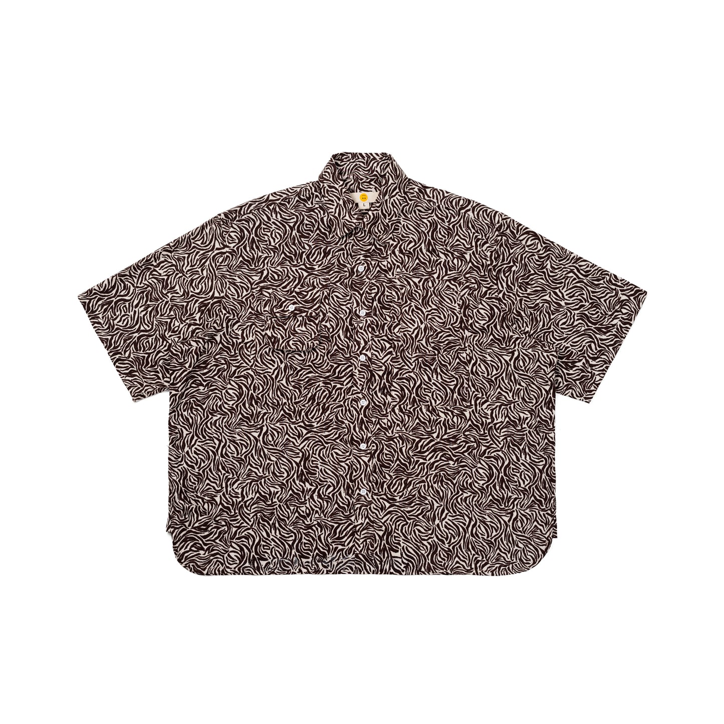 NOMIZU SHIRT PATTERN BROWN WHITE TNOI