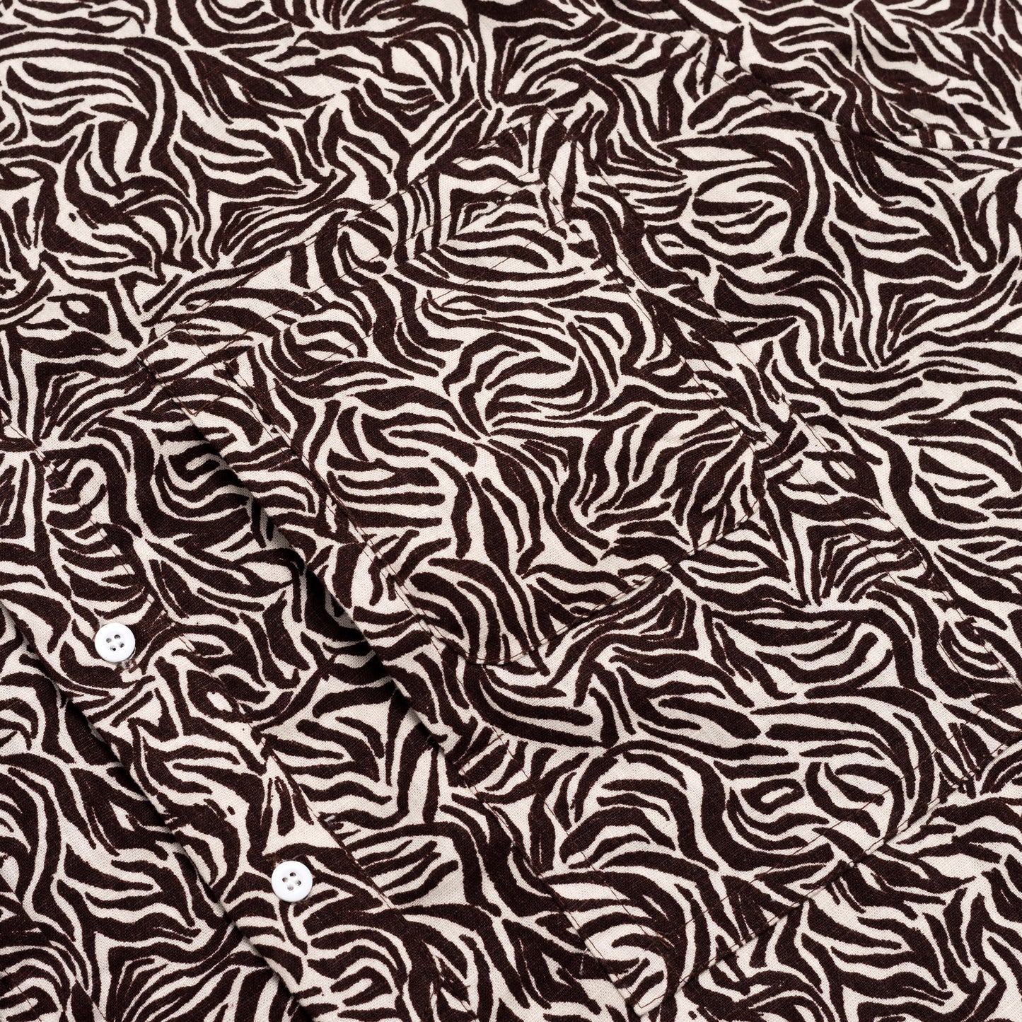 NOMIZU SHIRT PATTERN BROWN WHITE TNOI