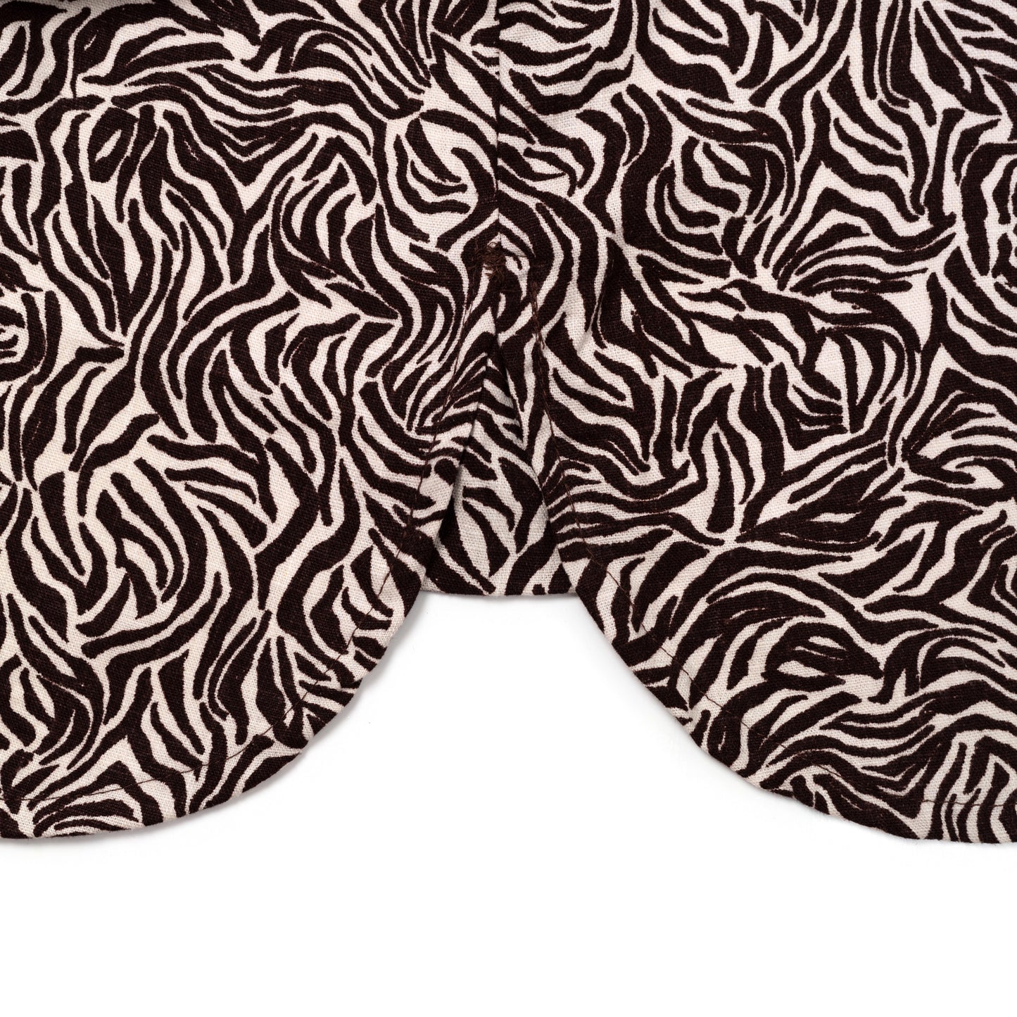 NOMIZU SHIRT PATTERN BROWN WHITE TNOI