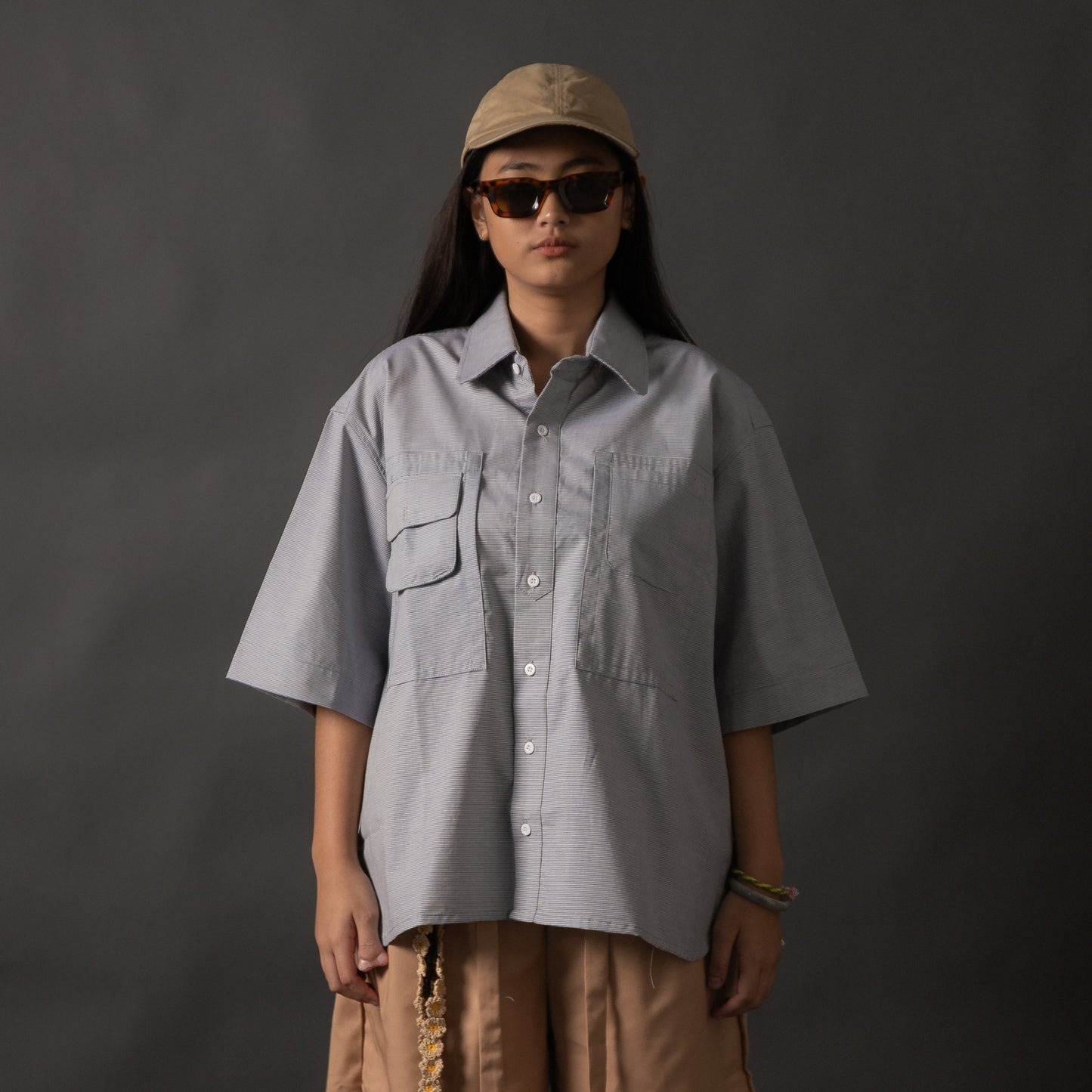 NOMIZU SHIRT STRIPES BLUE TNOI