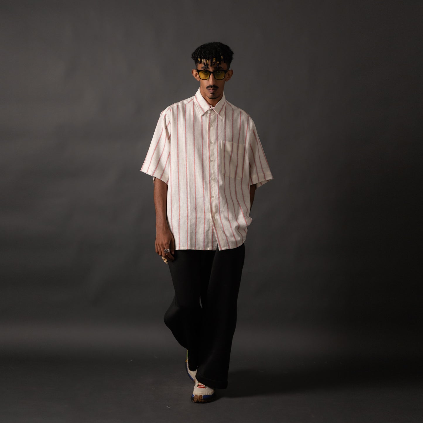 NAKANO SHIRT LINEN STRIPES TNOI