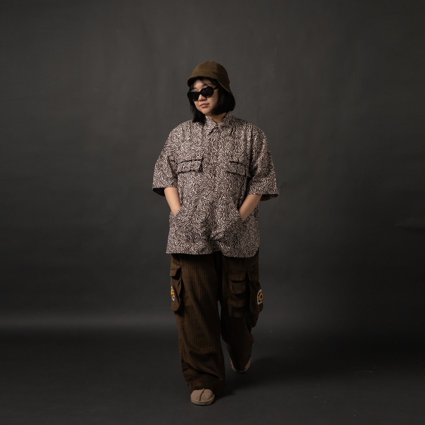 KANGAROO SHIRT PATTERN BROWN TNOI