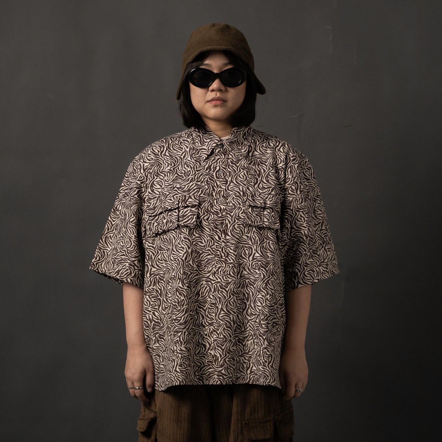 KANGAROO SHIRT PATTERN BROWN TNOI