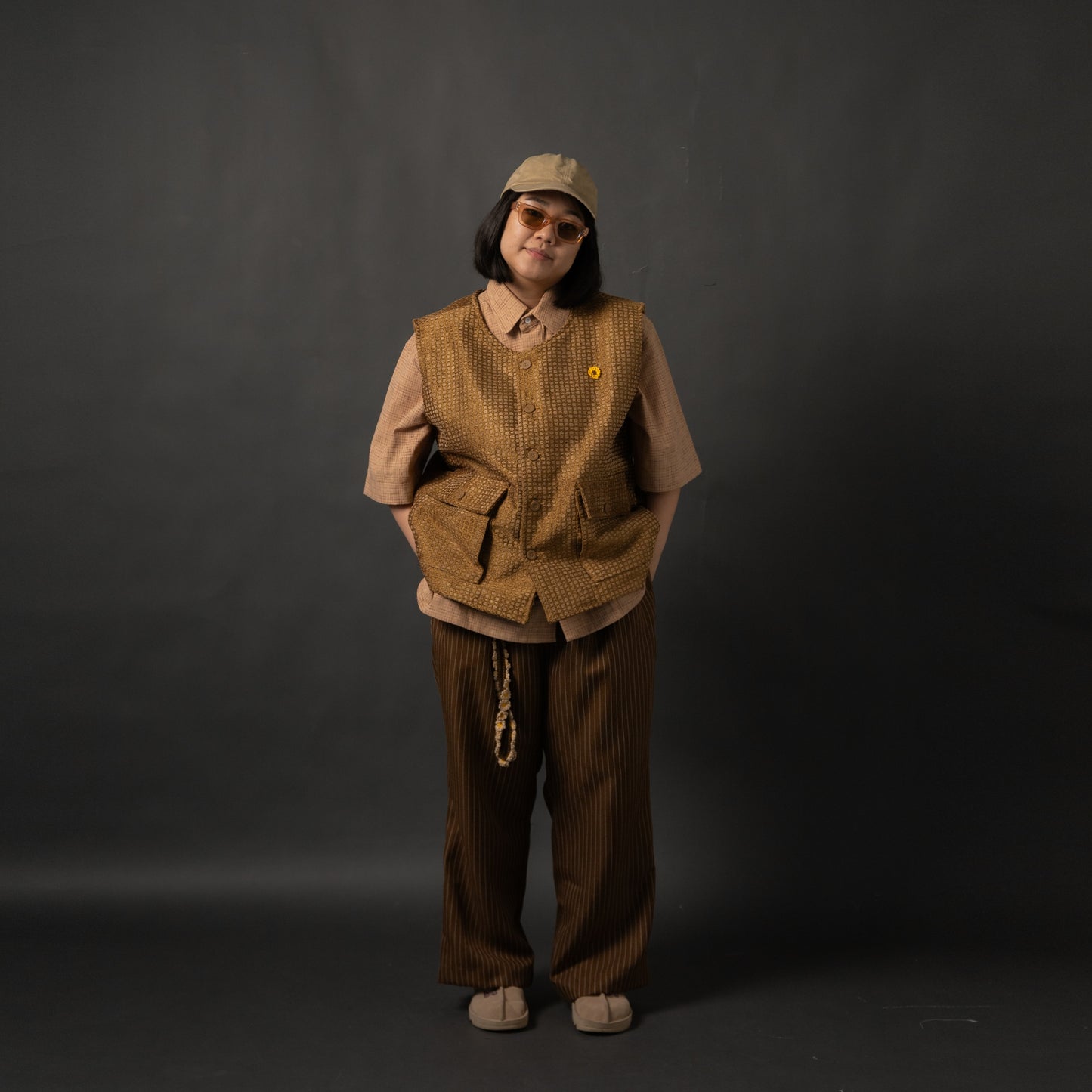DEMUSAN VEST ANTIQUE BROWN TNOI