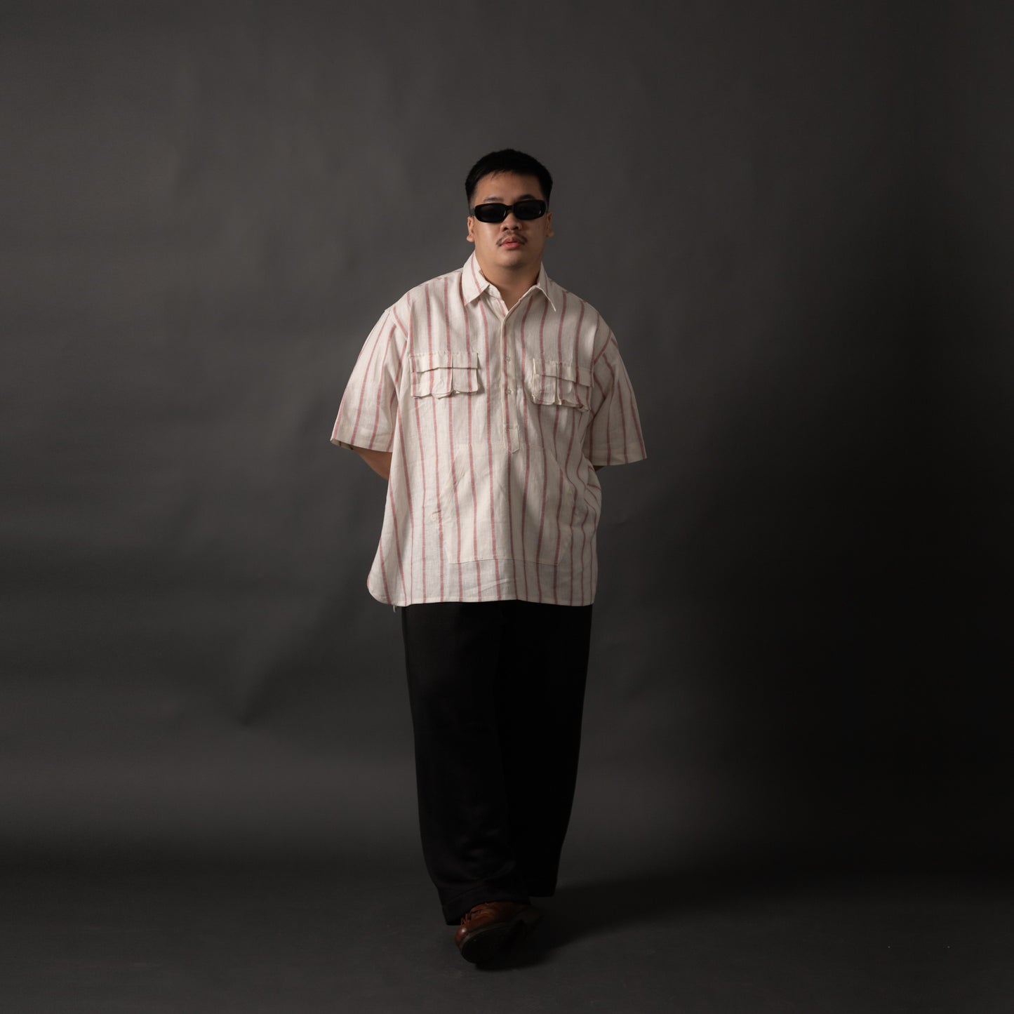 KANGAROO SHIRT LINEN STRIPES TNOI