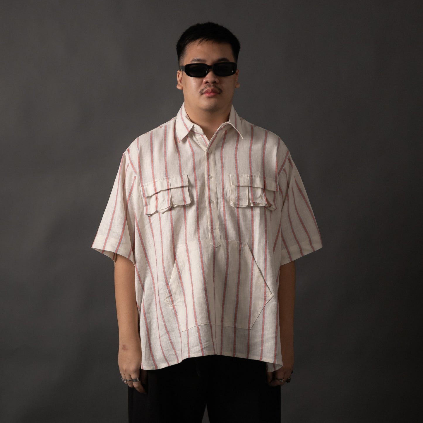 KANGAROO SHIRT LINEN STRIPES TNOI