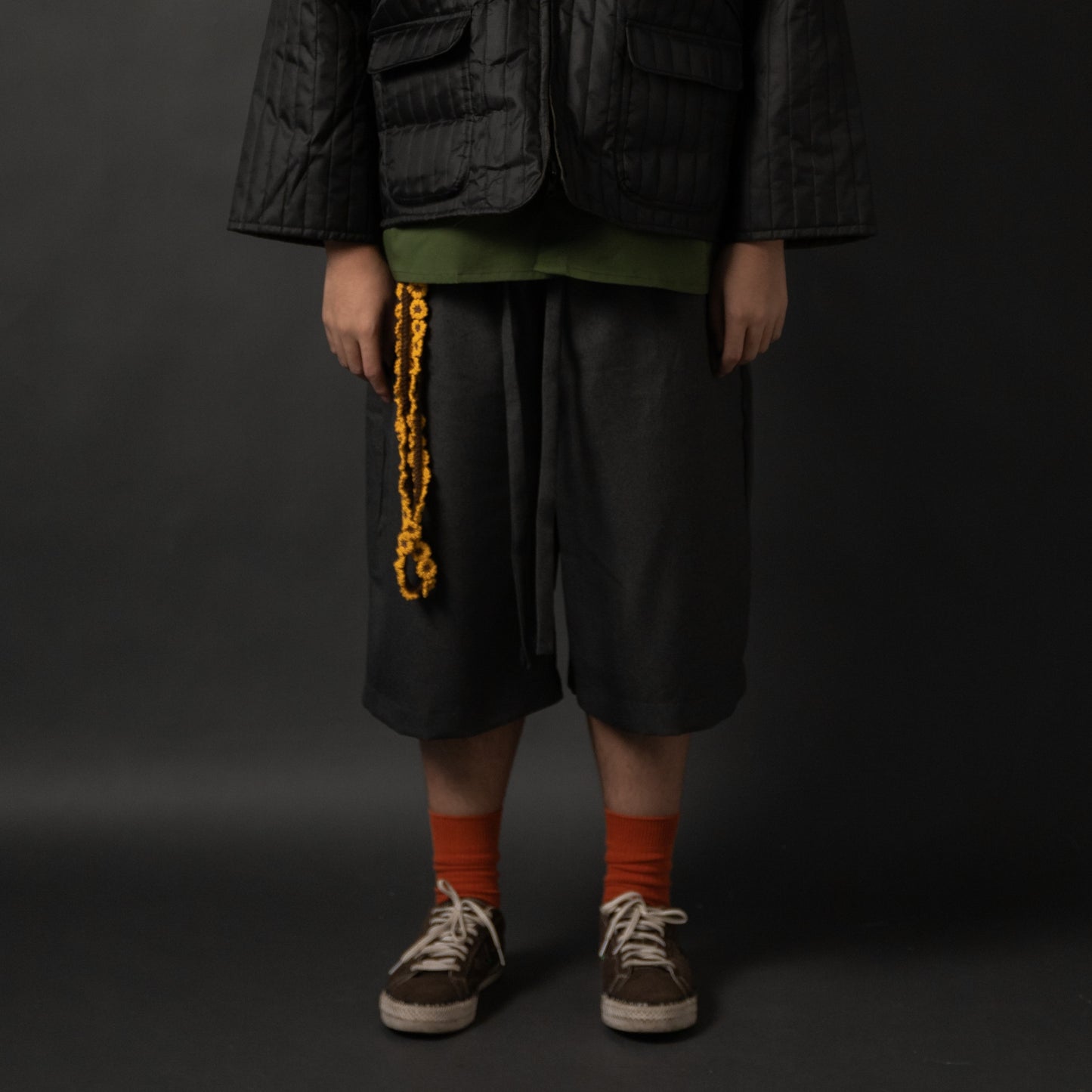 TORORU SHORTS SEMI WOOL GRAY TNOI