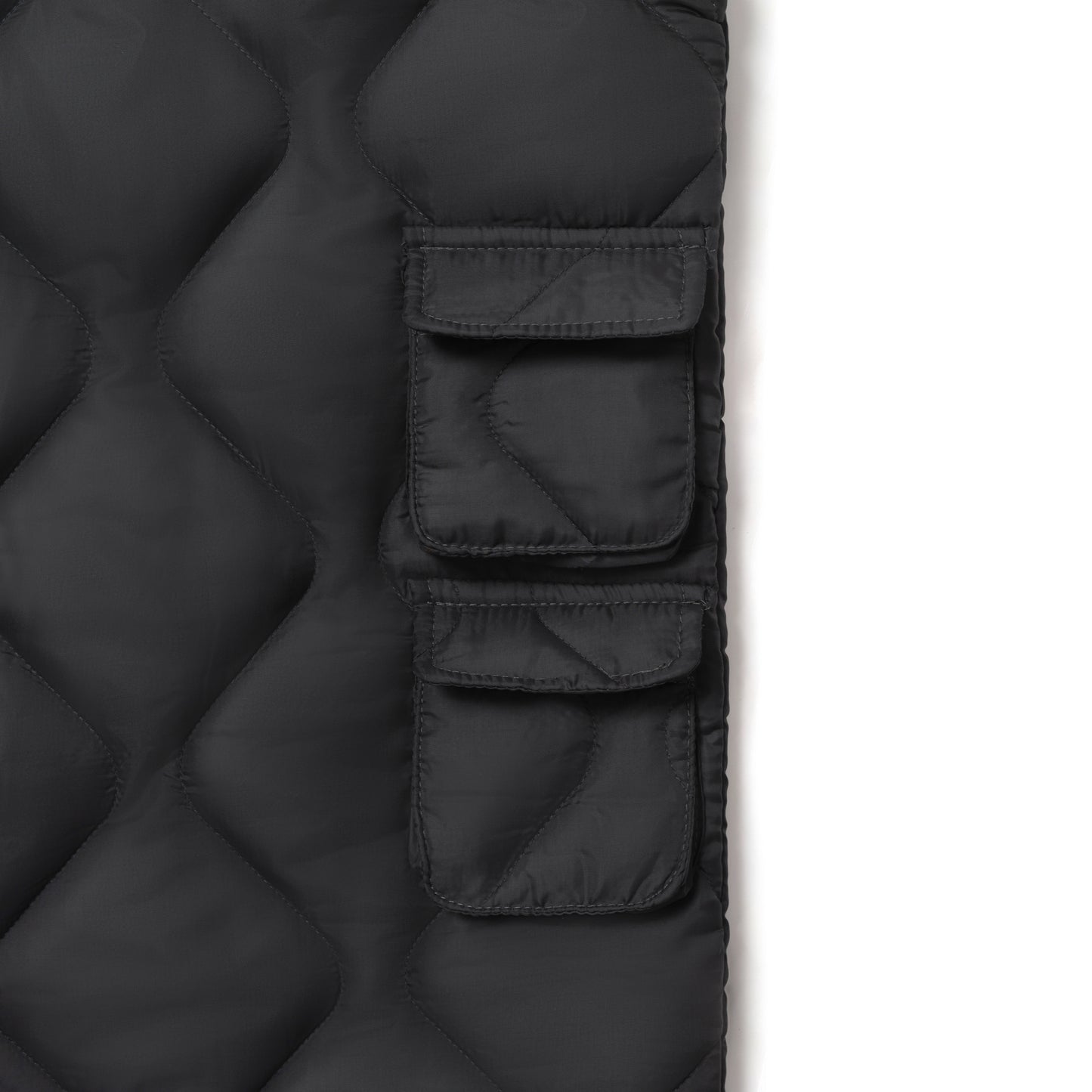 GRAY QUILT PANTS