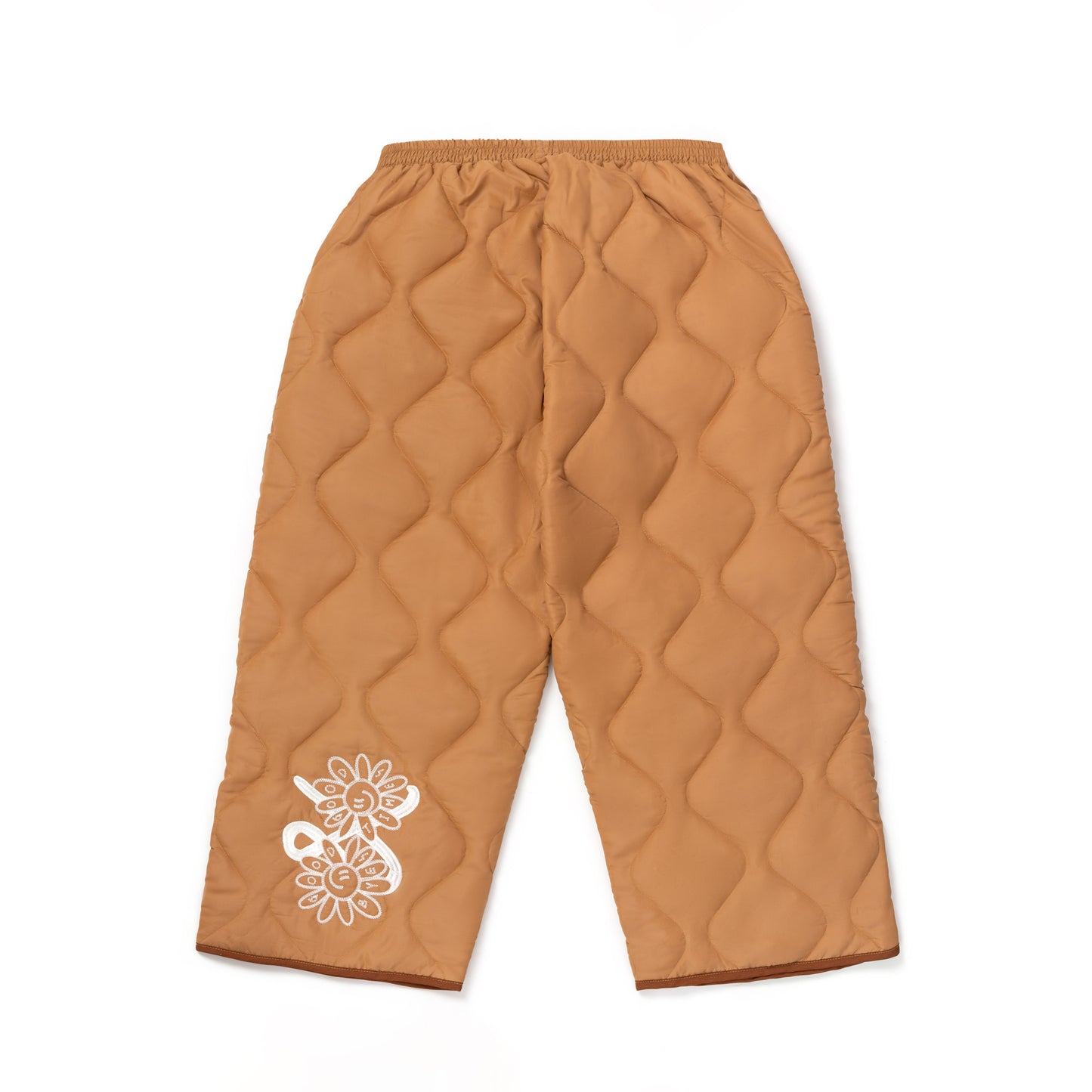 LIGHT BROWN QUILT PANTS