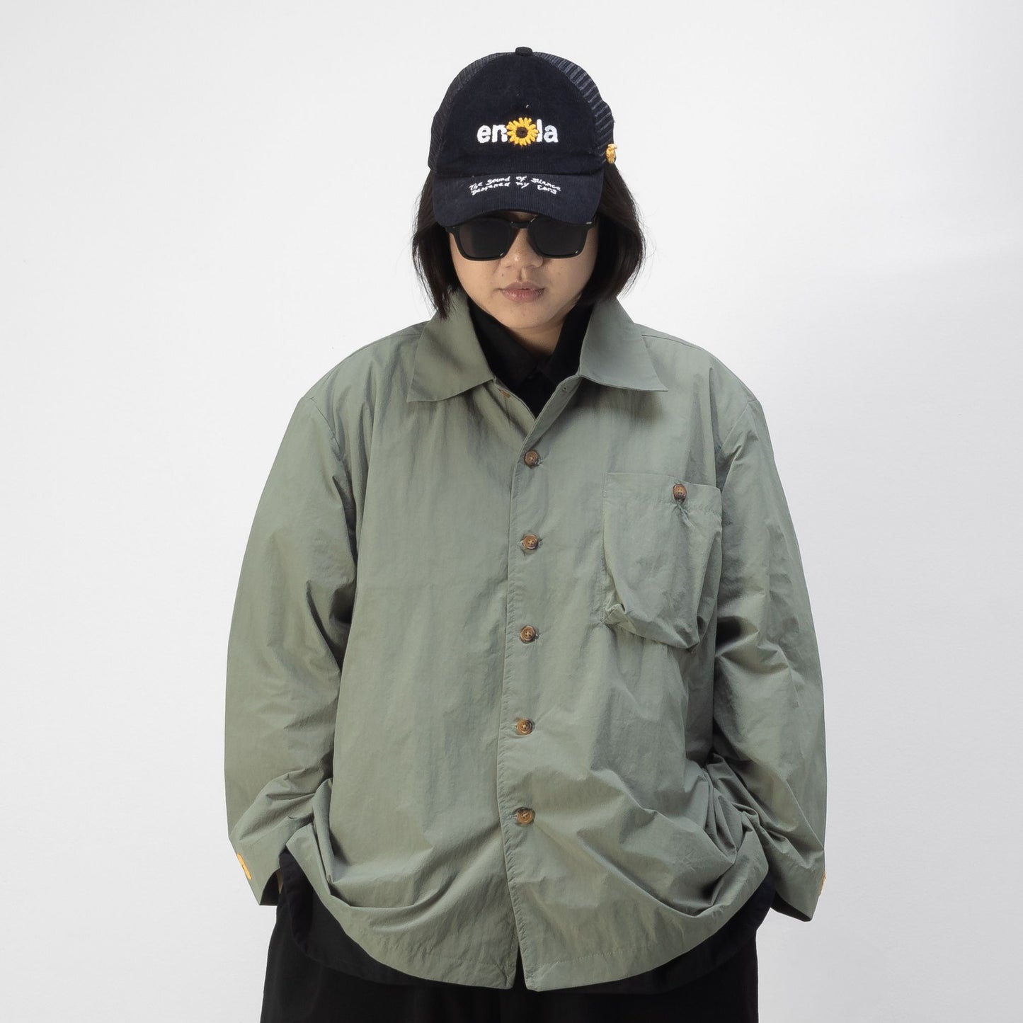 SABA OVERSHIRT GRAY/GREEN