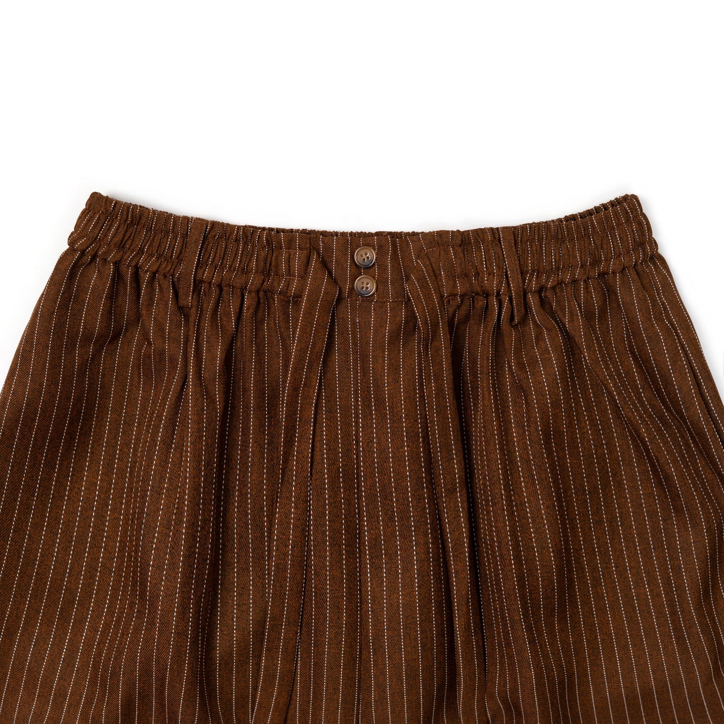 TORORU SHORTS SEMI WOOL STRIPES BROWN TNOI