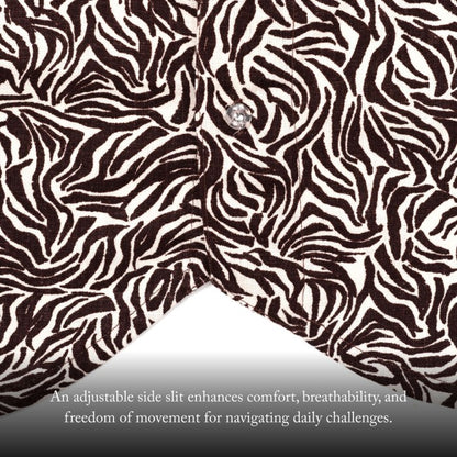 NAKANO SHIRT PATTERN BROWN WHITE TNOI
