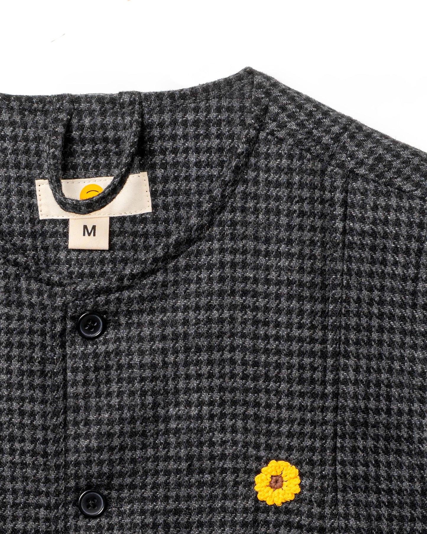 BURU VEST SEMI WOOL PATTERN GRAY