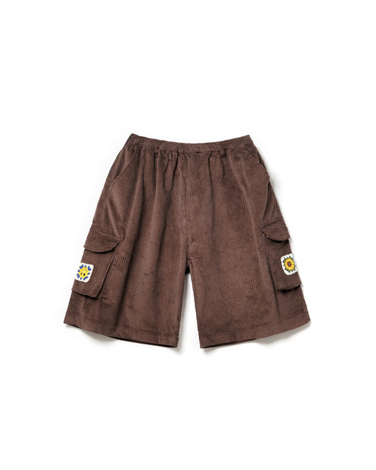 CARGO SHORTS CORDUROY DARK BROWN