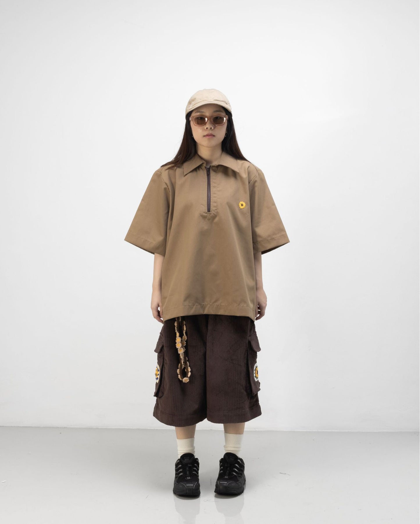 CARGO SHORTS CORDUROY DARK BROWN