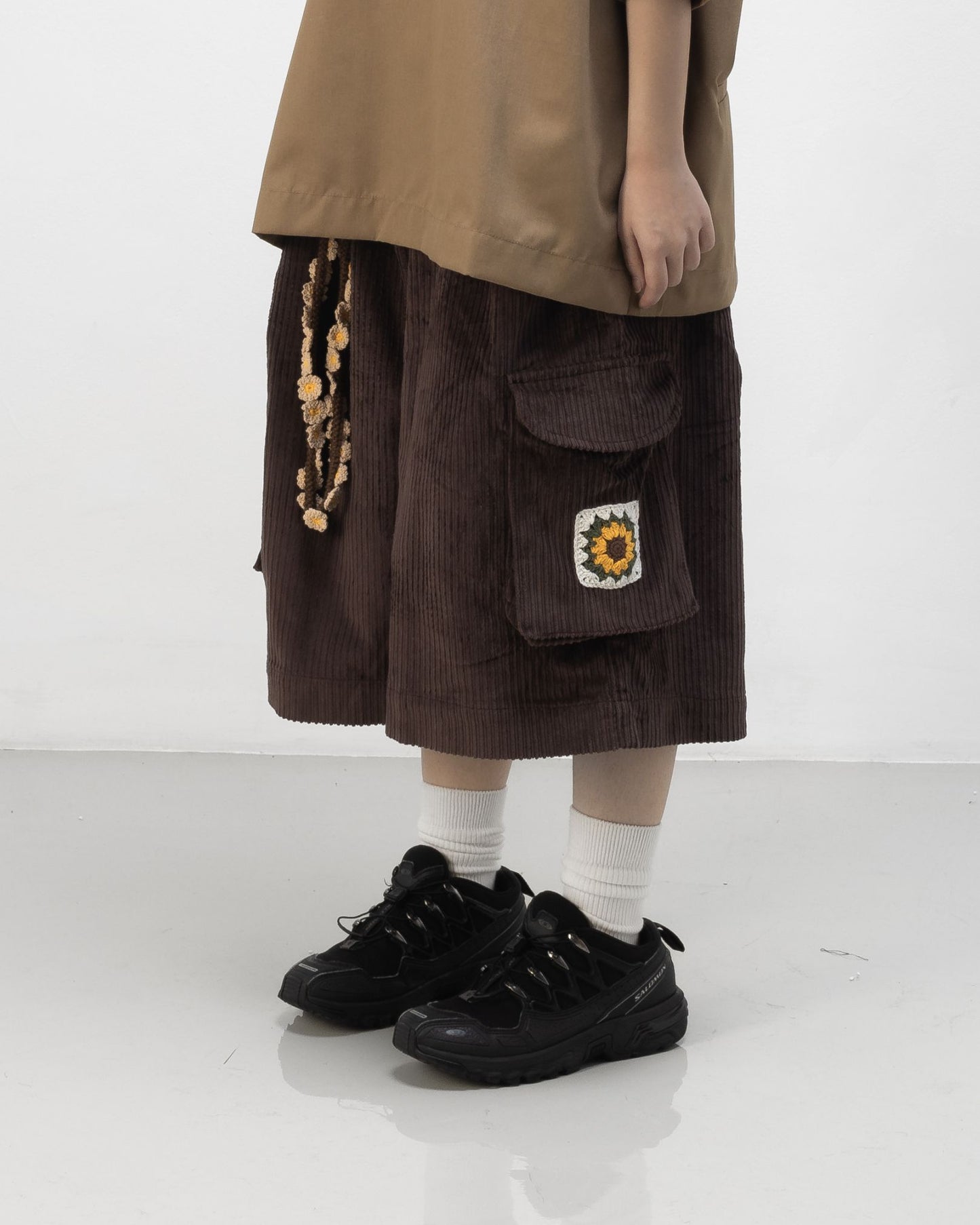 CARGO SHORTS CORDUROY DARK BROWN