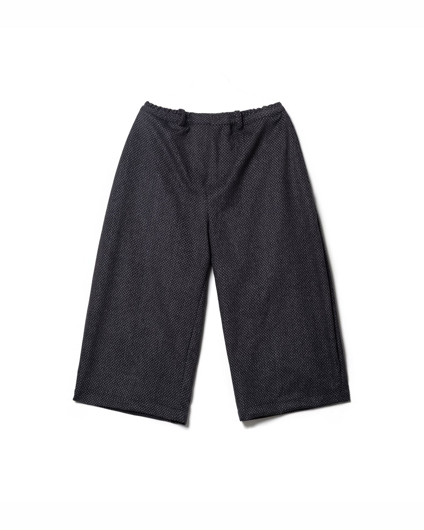 DAITA BARREL PANTS SEMI WOOL PATTERN GRAY