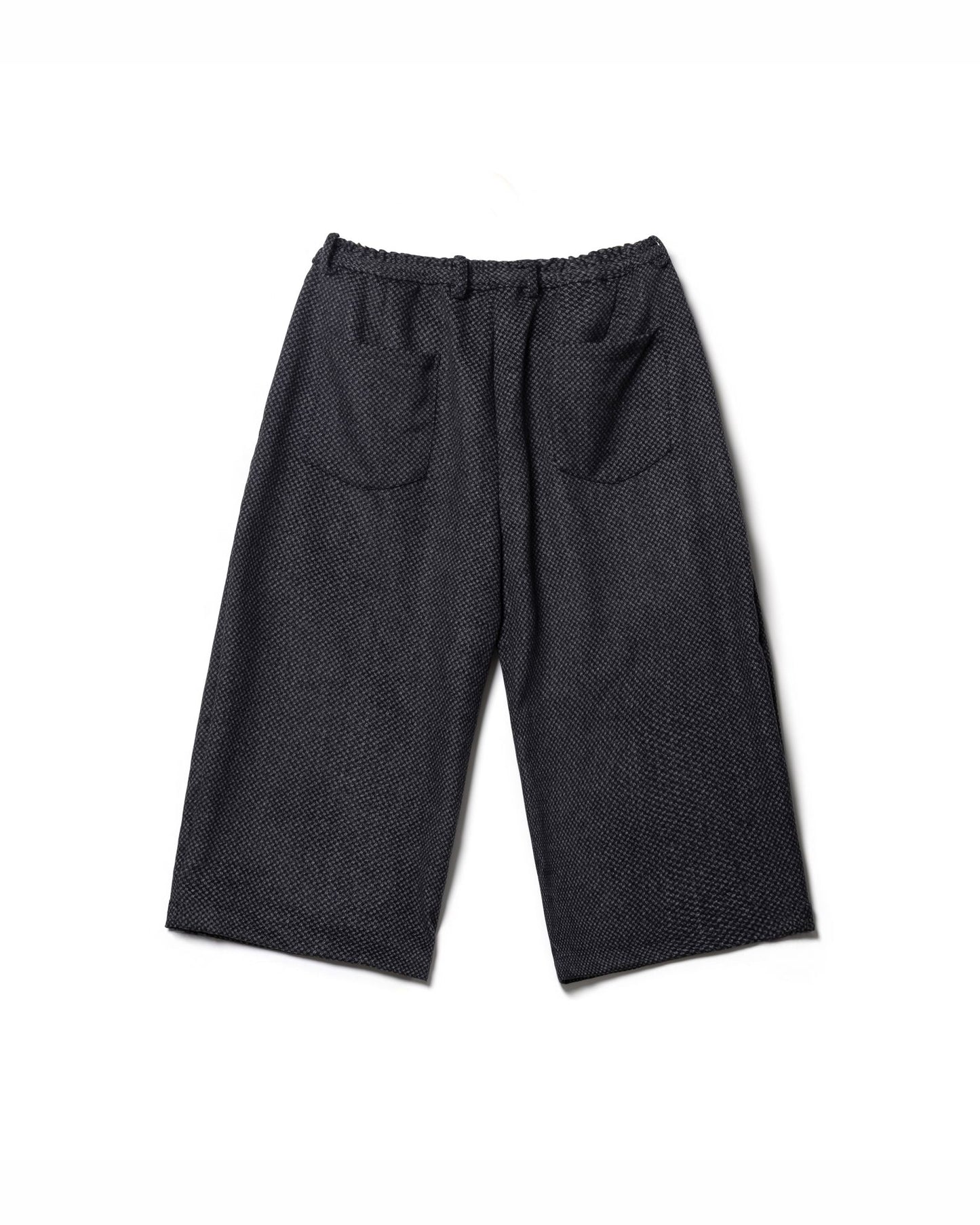 DAITA BARREL PANTS SEMI WOOL PATTERN GRAY