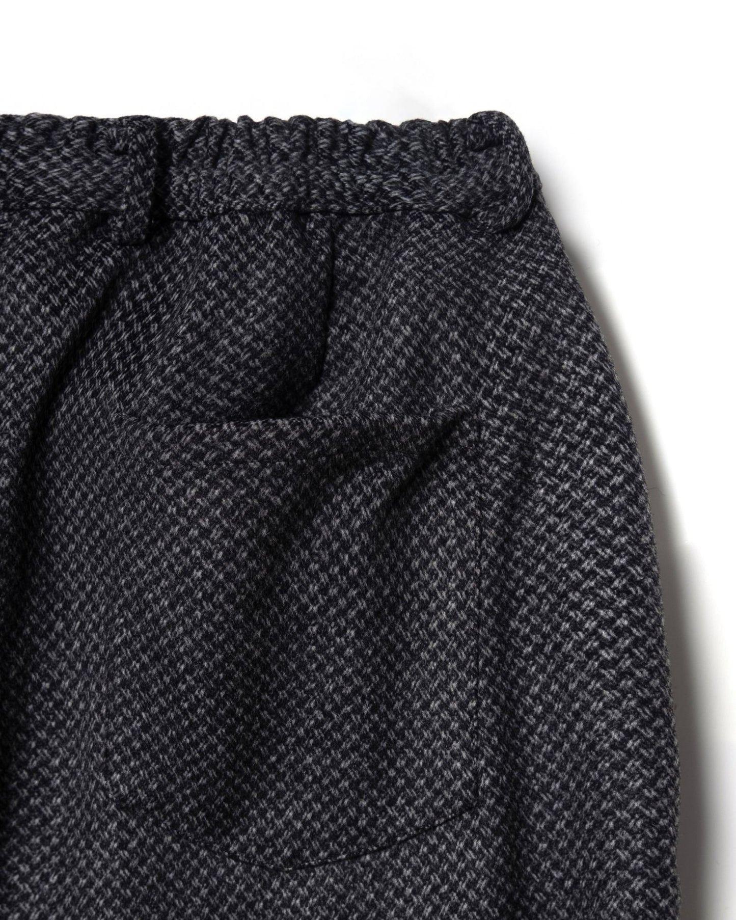 DAITA BARREL PANTS SEMI WOOL PATTERN GRAY