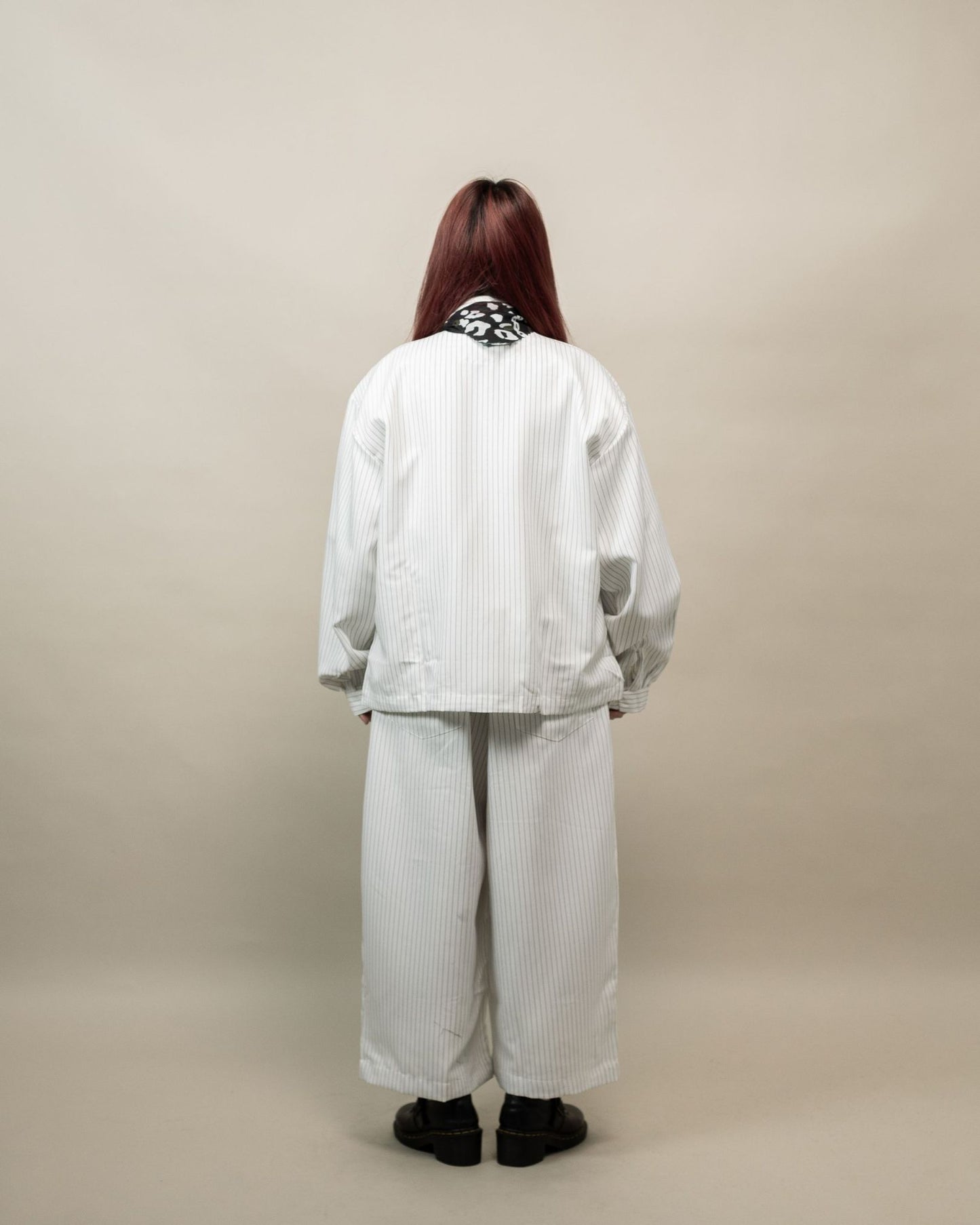 DAITA BARREL PANTS SEMI WOOL WHITE