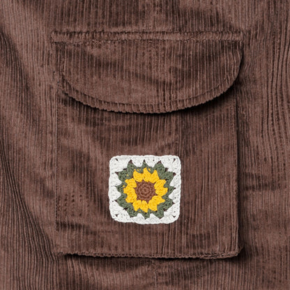 CARGO SHORTS CORDUROY DARK BROWN