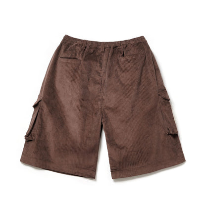 CARGO SHORTS CORDUROY DARK BROWN