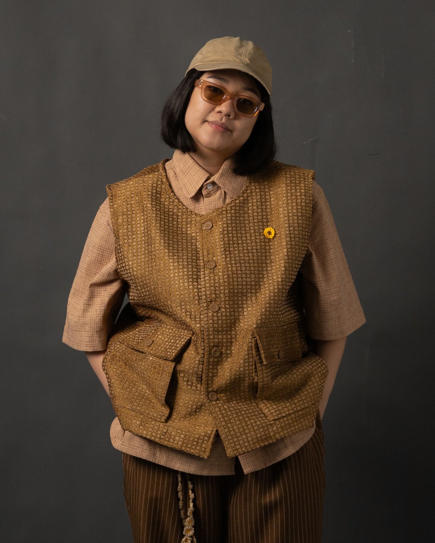 DEMUSAN VEST ANTIQUE BROWN TNOI