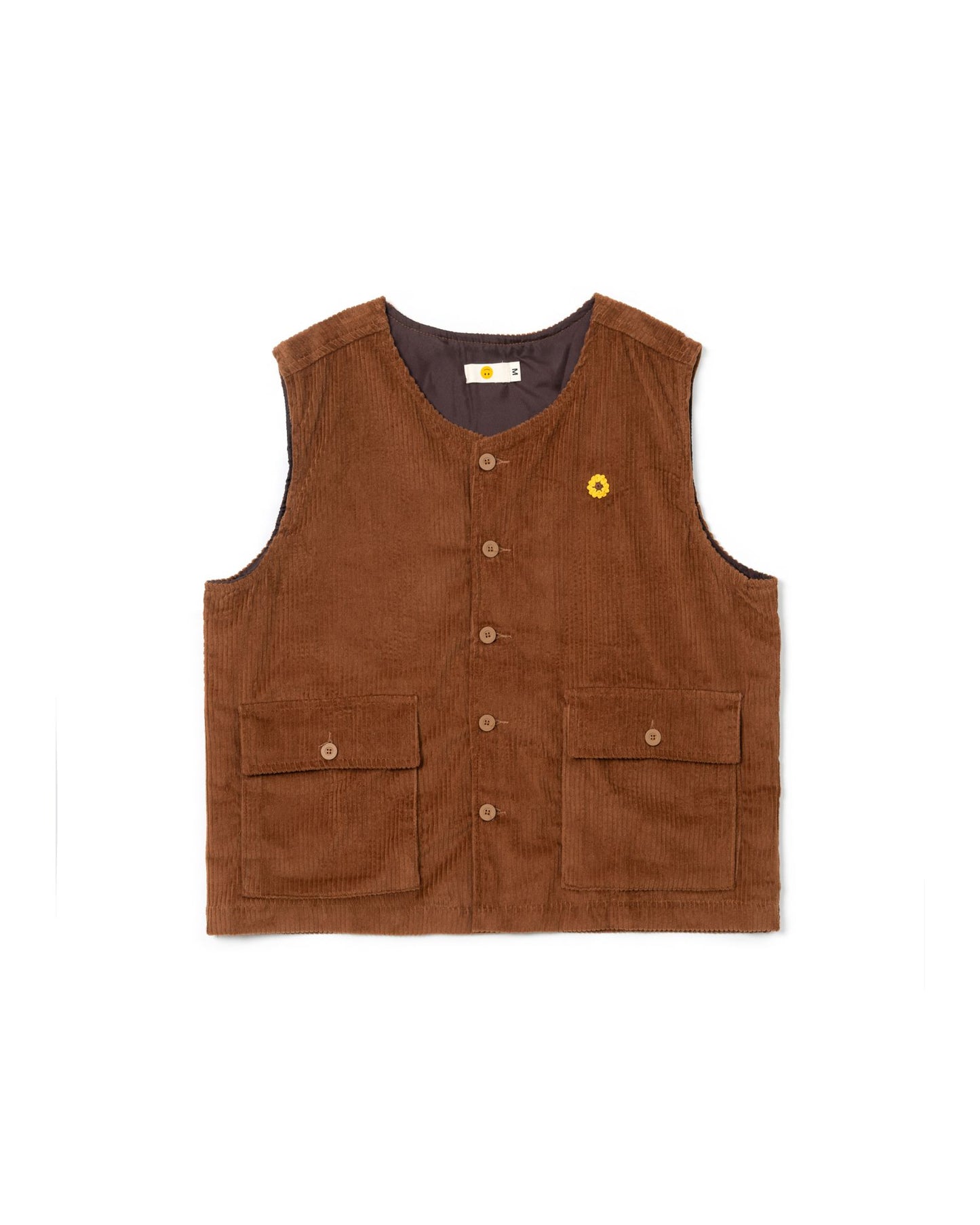 DEMUSAN VEST CORDUROY BROWN TNOI