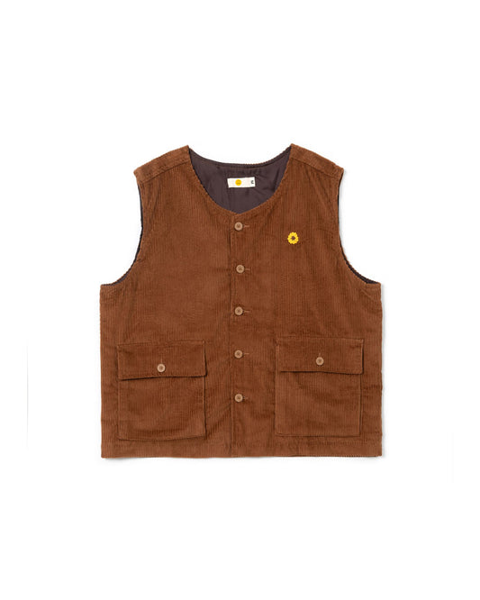 DEMUSAN VEST CORDUROY BROWN TNOI