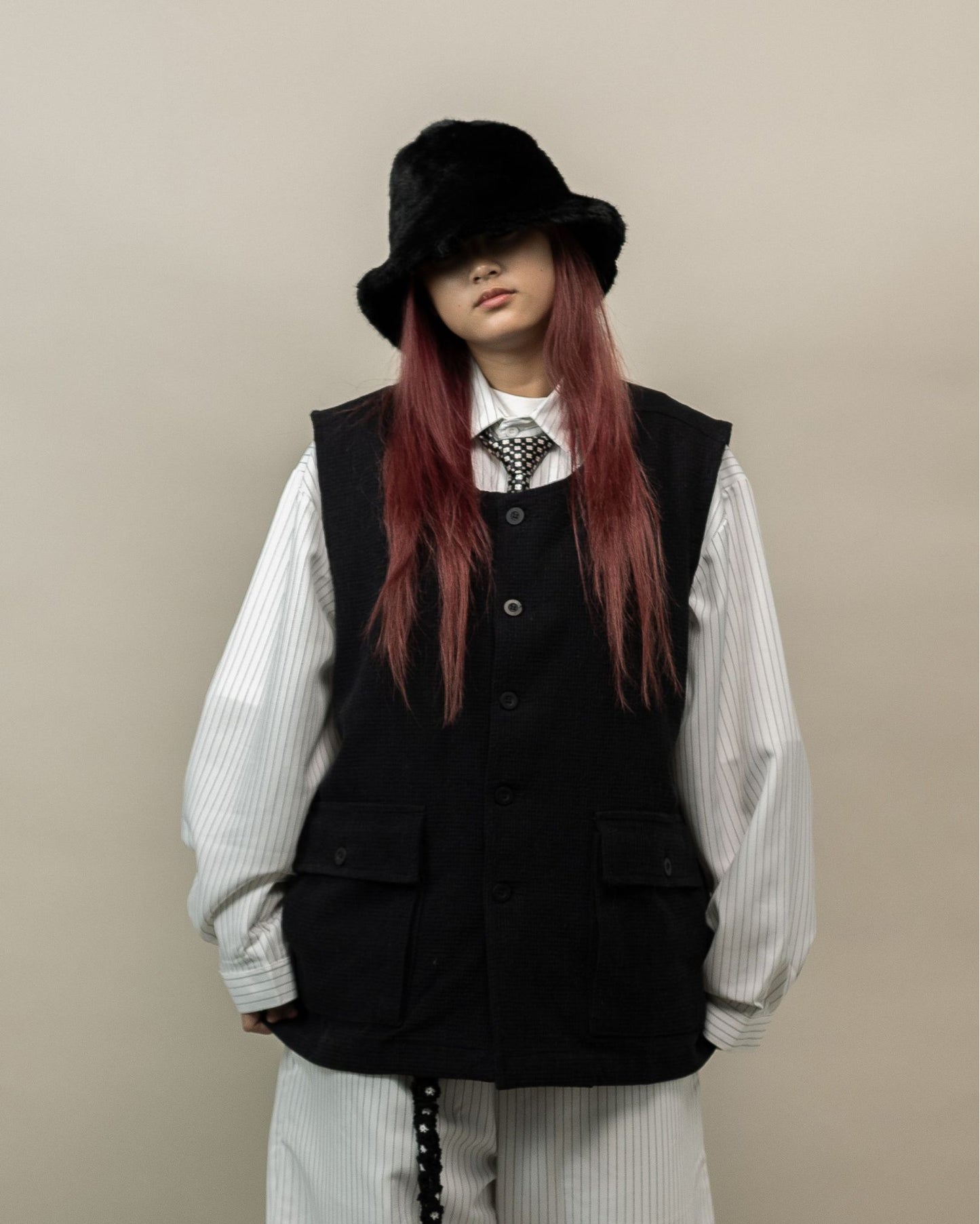 DEMUSAN VEST SASHI ORI BLACK