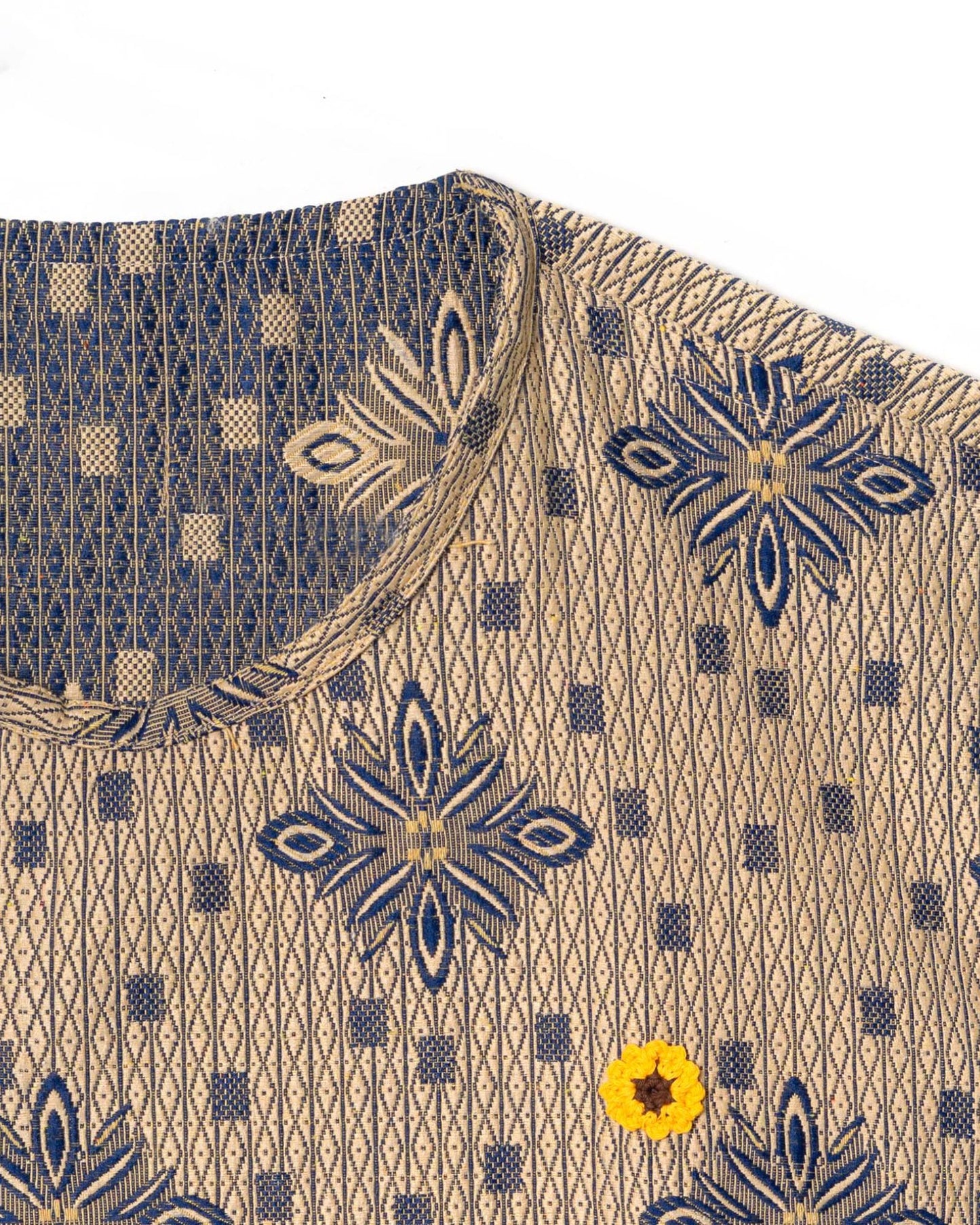 DORU VEST ANTIQUE BLUE CREAM TNOI