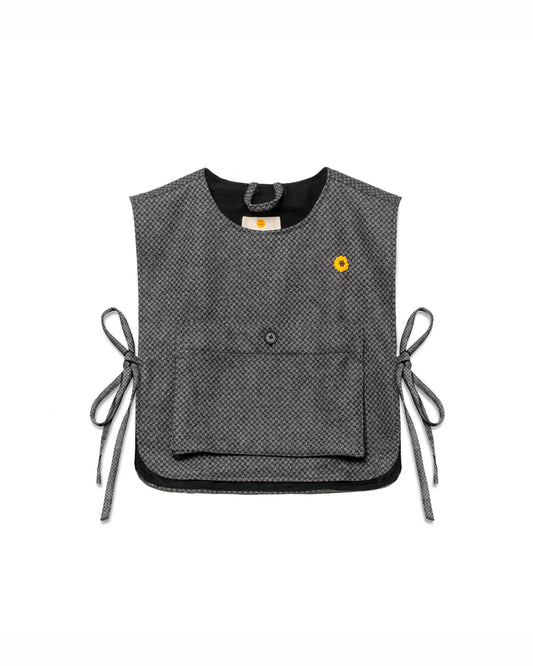 FOSHO VEST SEMI WOOL PATTERN GRAY