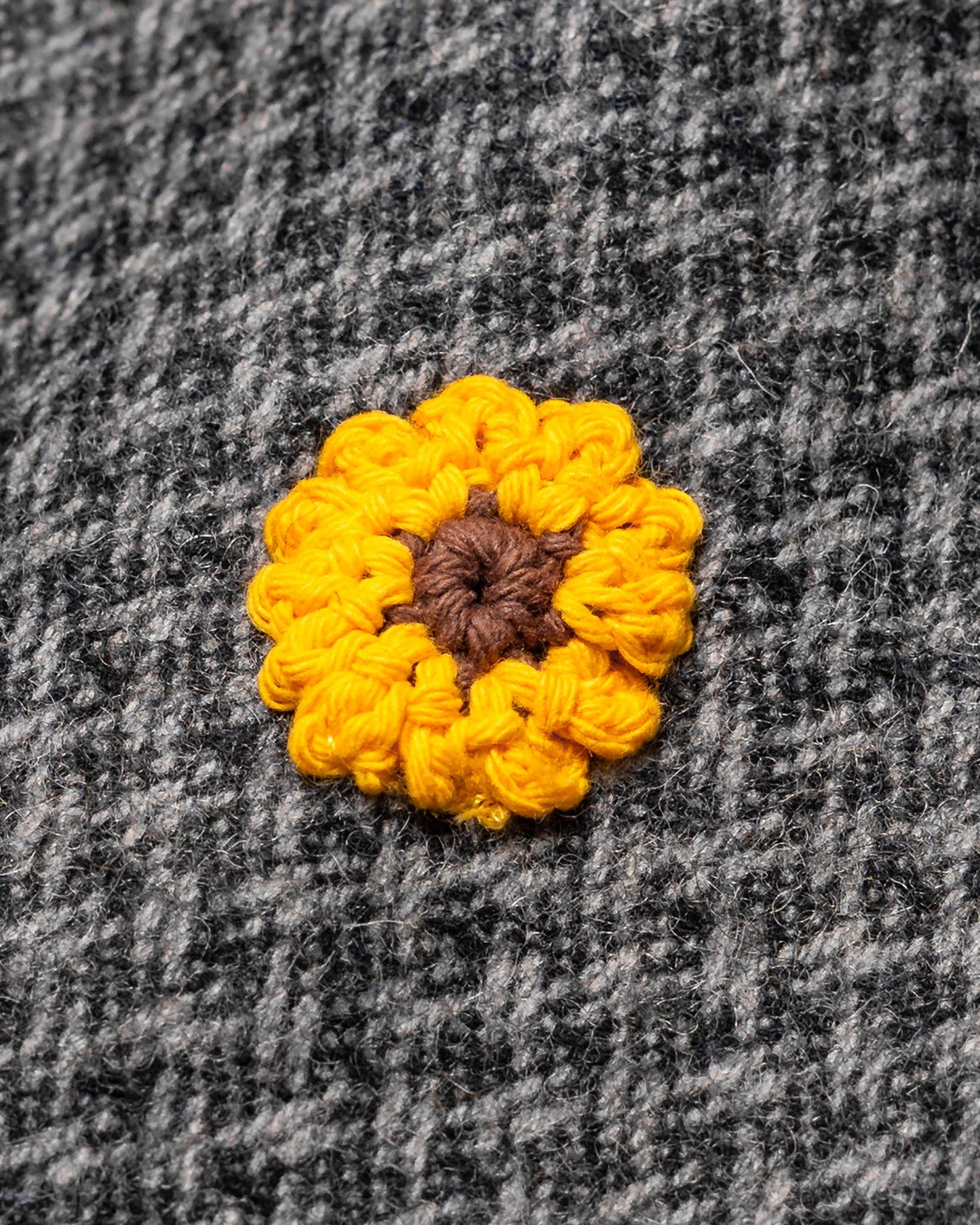 FOSHO VEST SEMI WOOL PATTERN GRAY