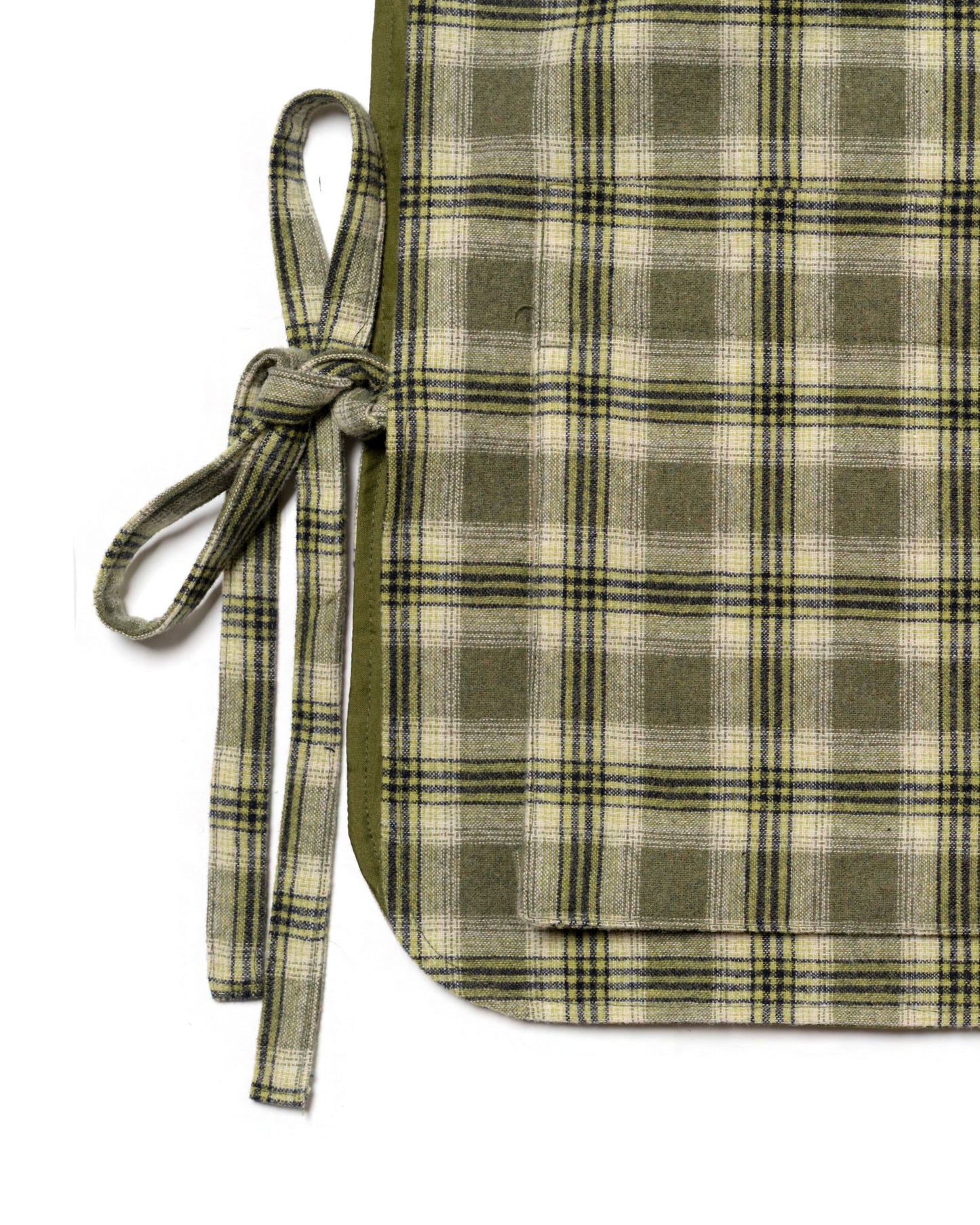 FOSHO VEST SEMI WOOL CHECKERED GREEN