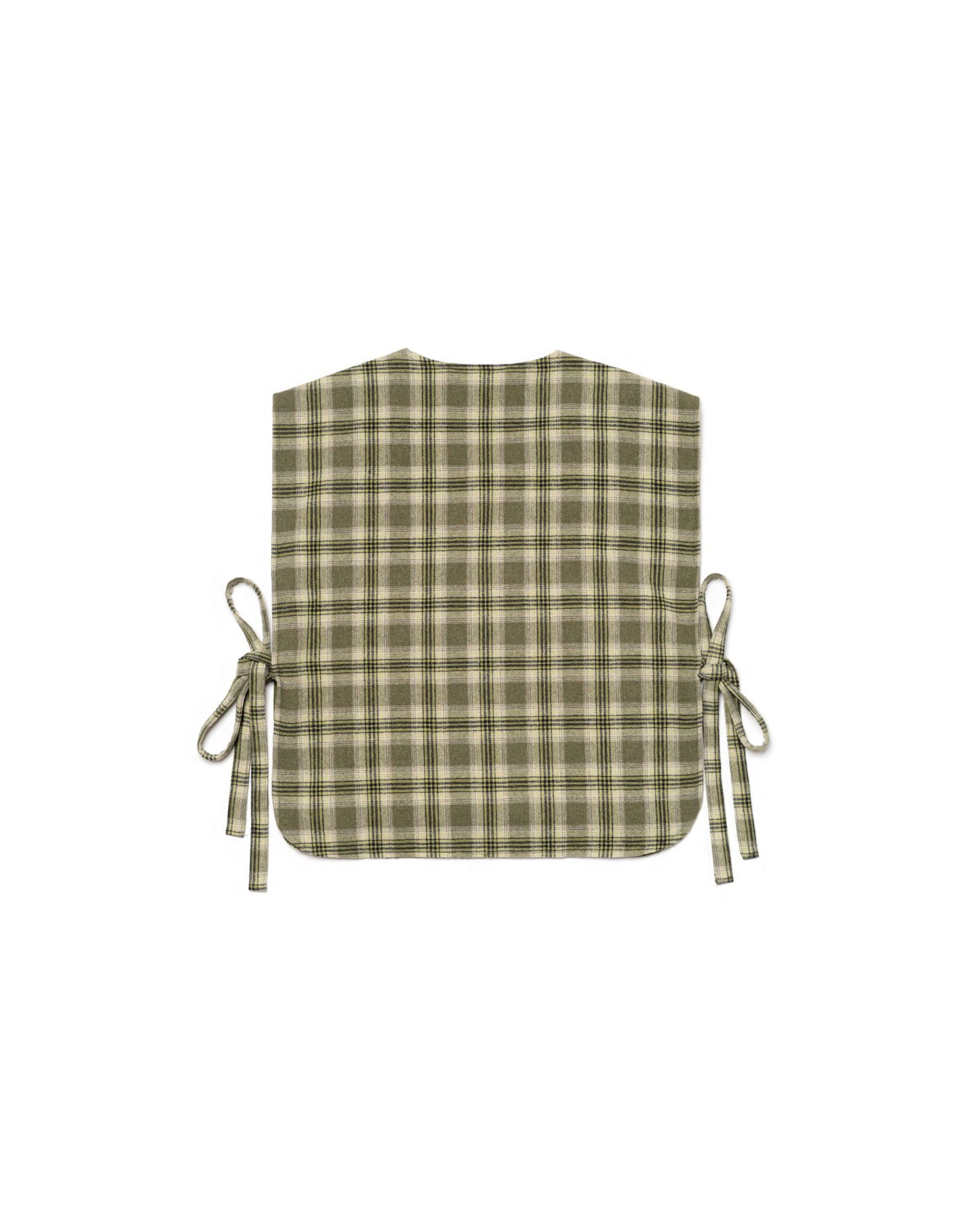 FOSHO VEST SEMI WOOL CHECKERED GREEN