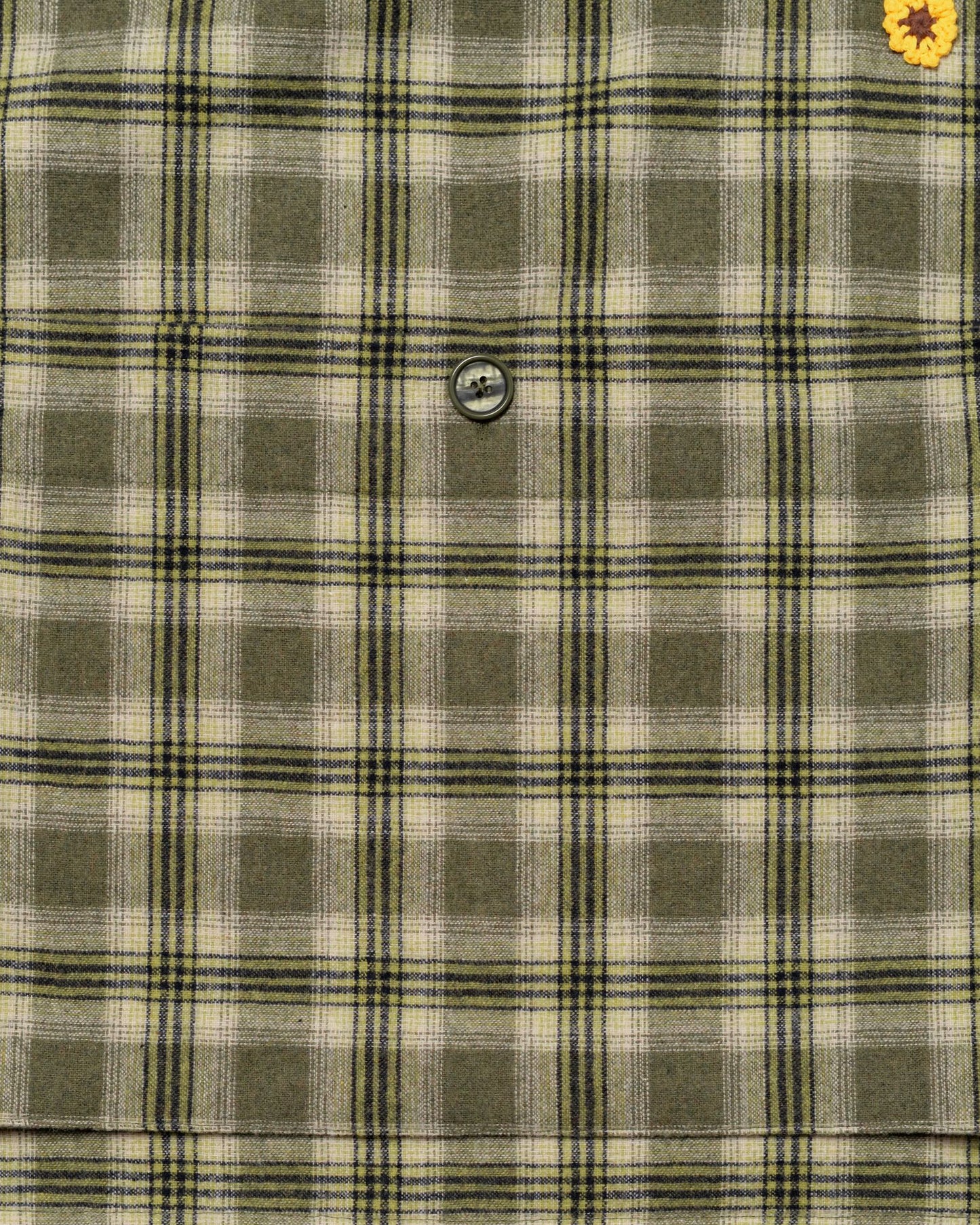 FOSHO VEST SEMI WOOL CHECKERED GREEN
