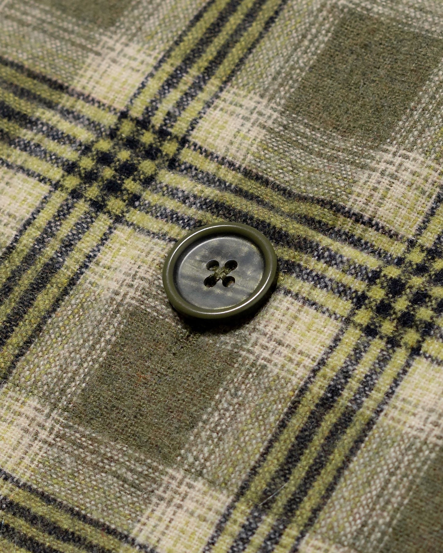FOSHO VEST SEMI WOOL CHECKERED GREEN