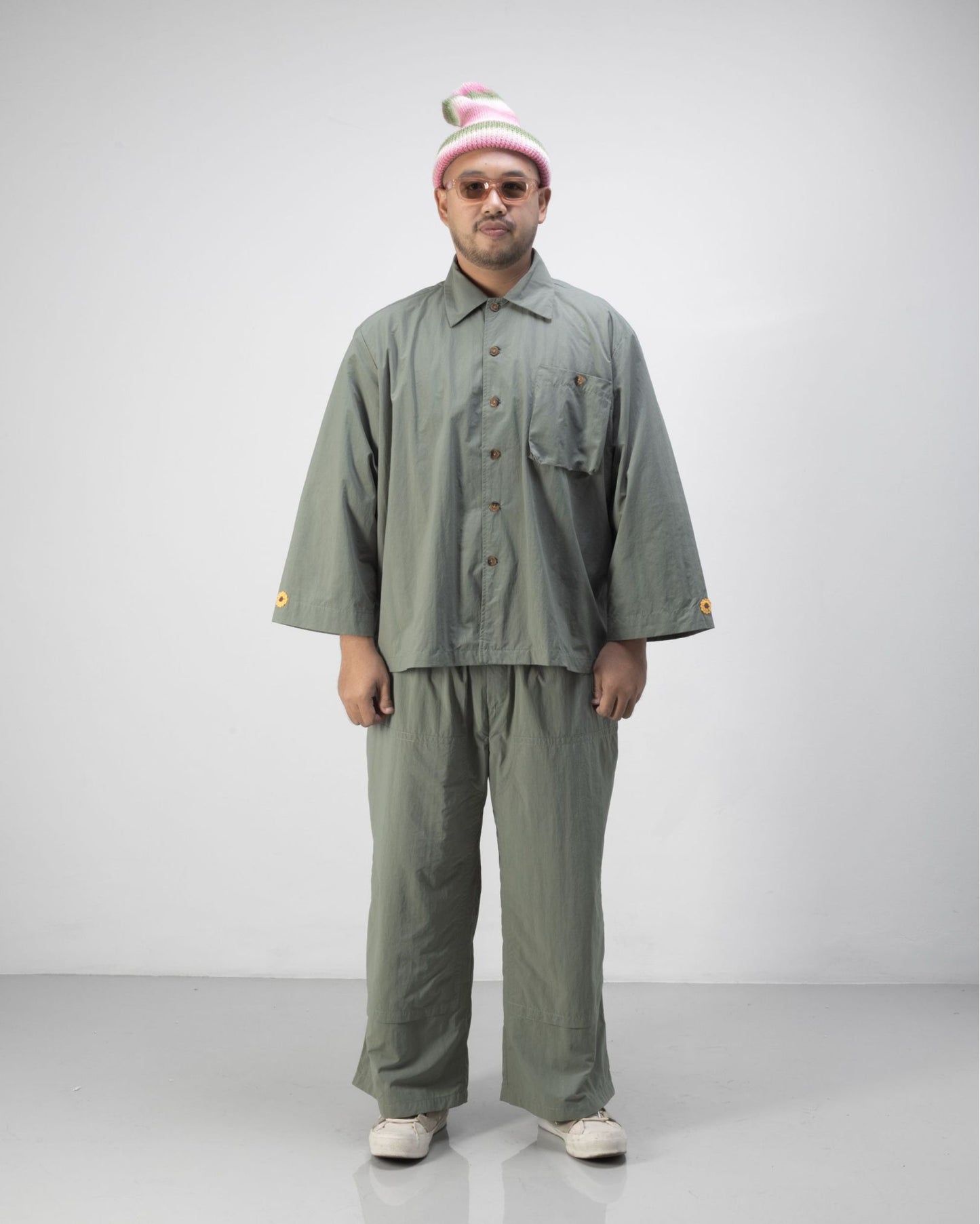 GEBA PANTS GRAY GREEN‎ ‎ ‎