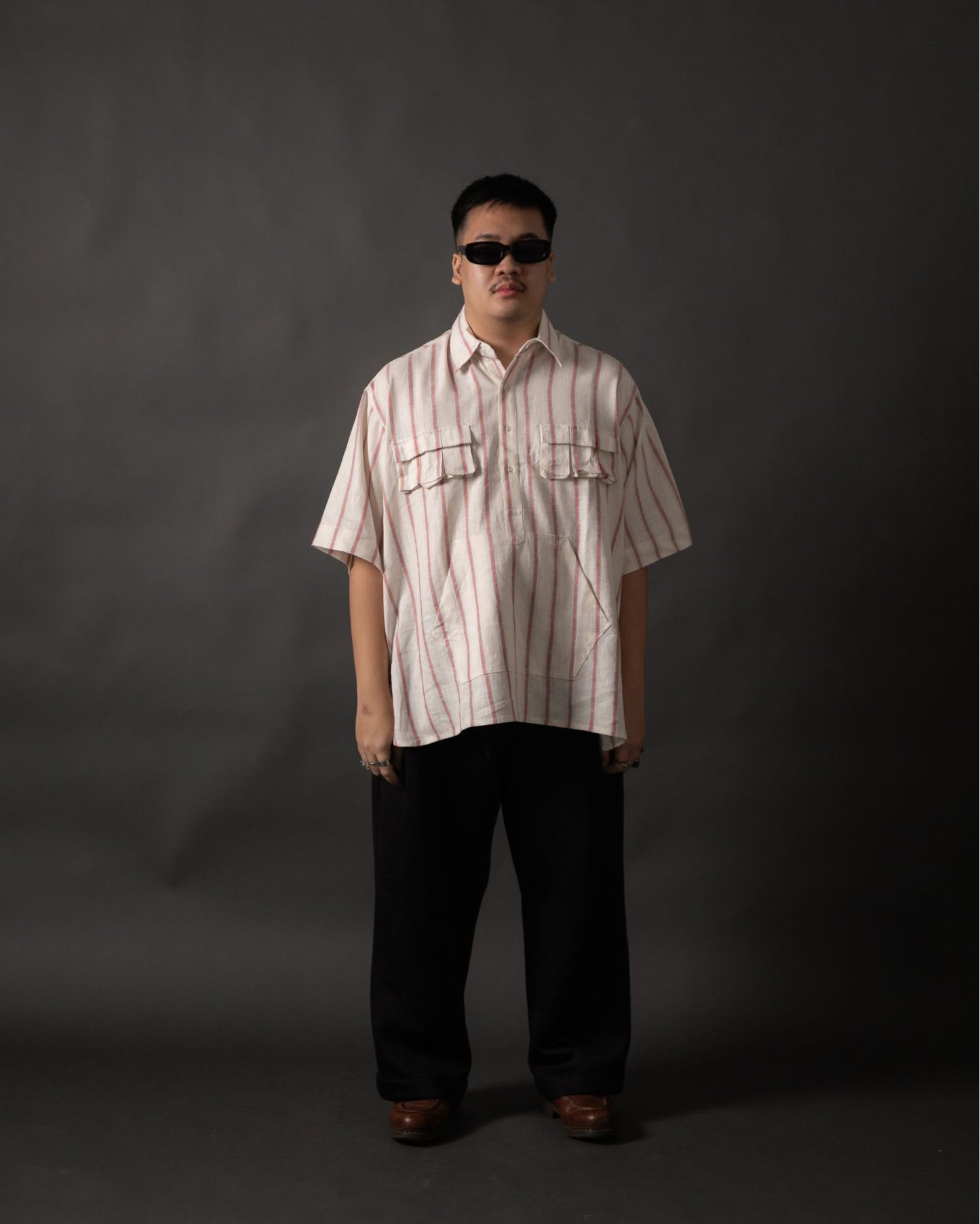 KANGAROO SHIRT LINEN STRIPES TNOI