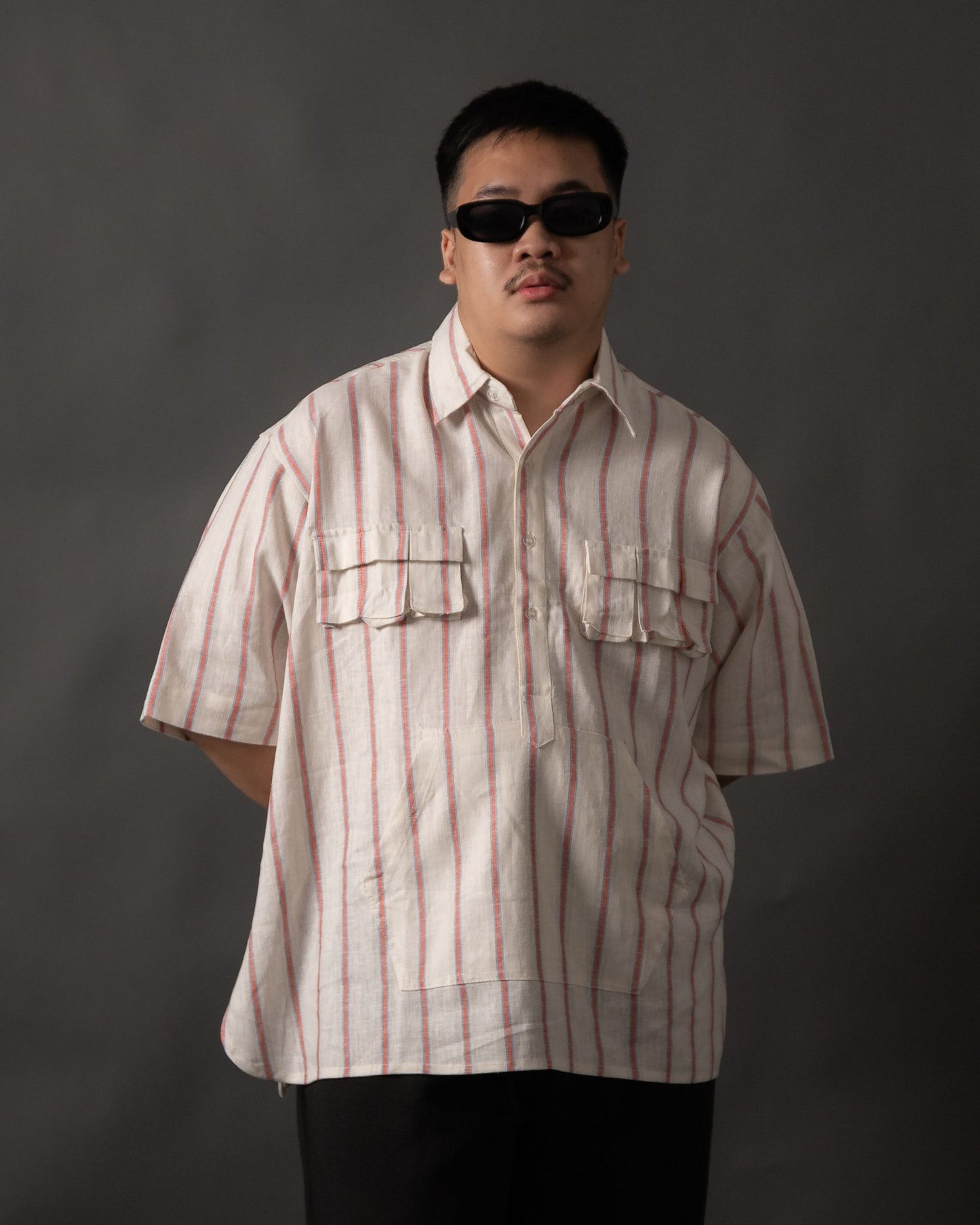 KANGAROO SHIRT LINEN STRIPES TNOI